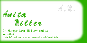 anita miller business card